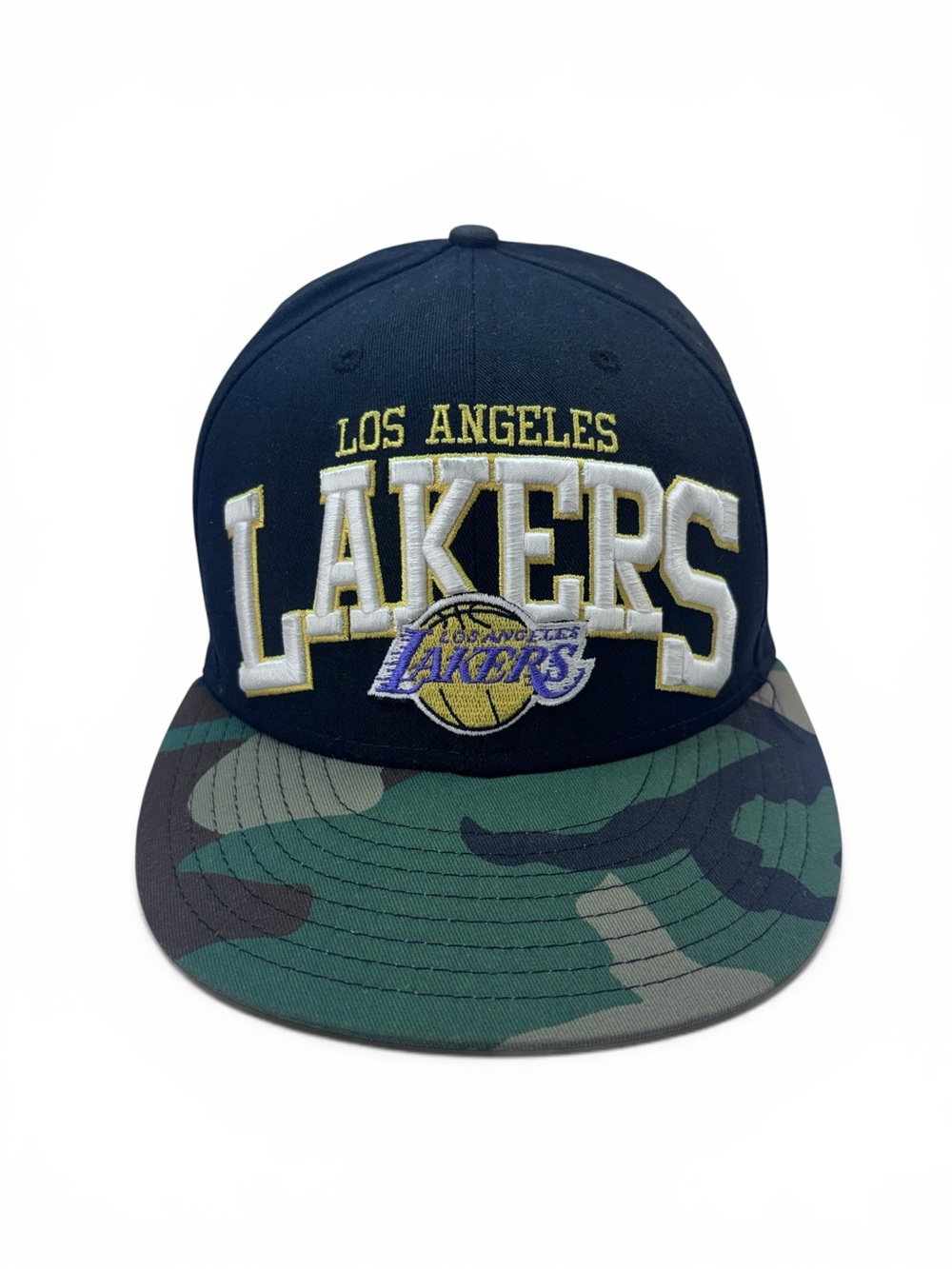 New Era Lakers Hardwood Classics Snapback Camo Brim Hat